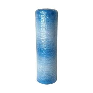 Poly Mesh Ribbon Metallic Blue White Ombré Bright Ideas 10in x 30ft Metallic New